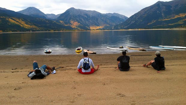 Twin Lakes SUP Rally: Fall colors, blue skies and glass.