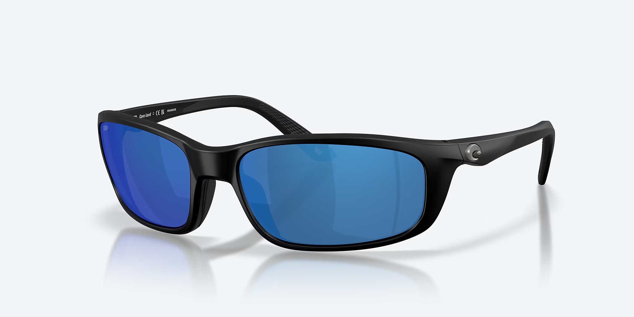 Costa Del Mar Brine II Sunglasses Matte Black Blue Mirror 580P