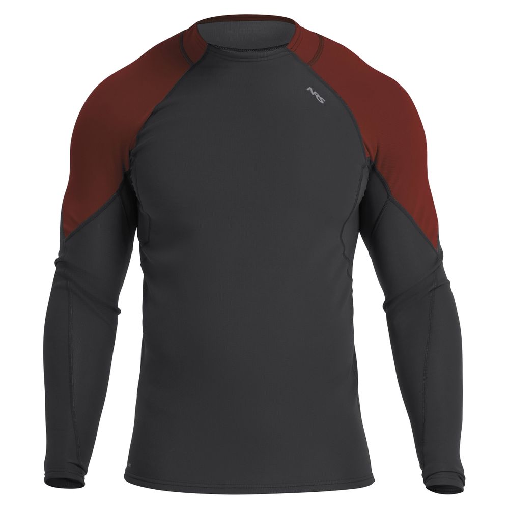 NRS Mens Hydroskin 0.5 Shirt - Long Sleeve Graphite - Brick