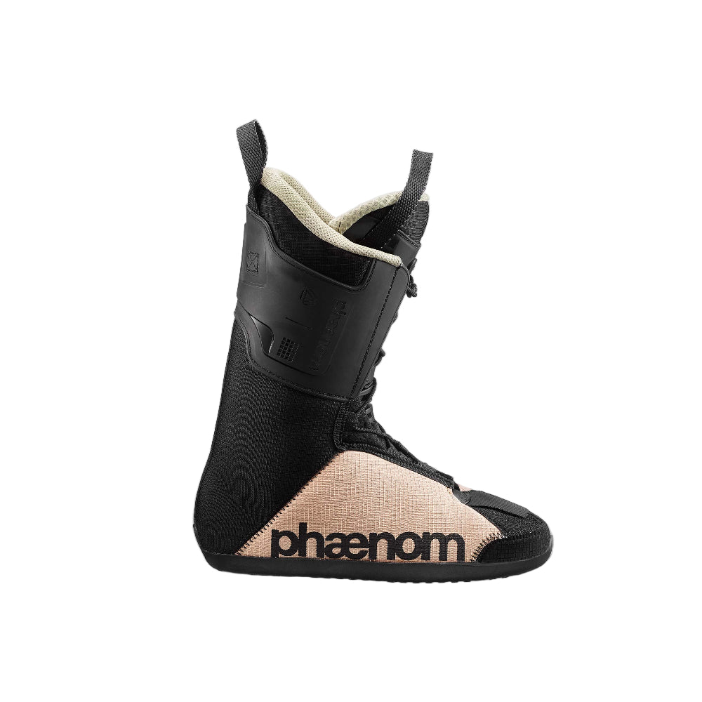 Black and beige boot liner with 'phaenom' branding on a white background