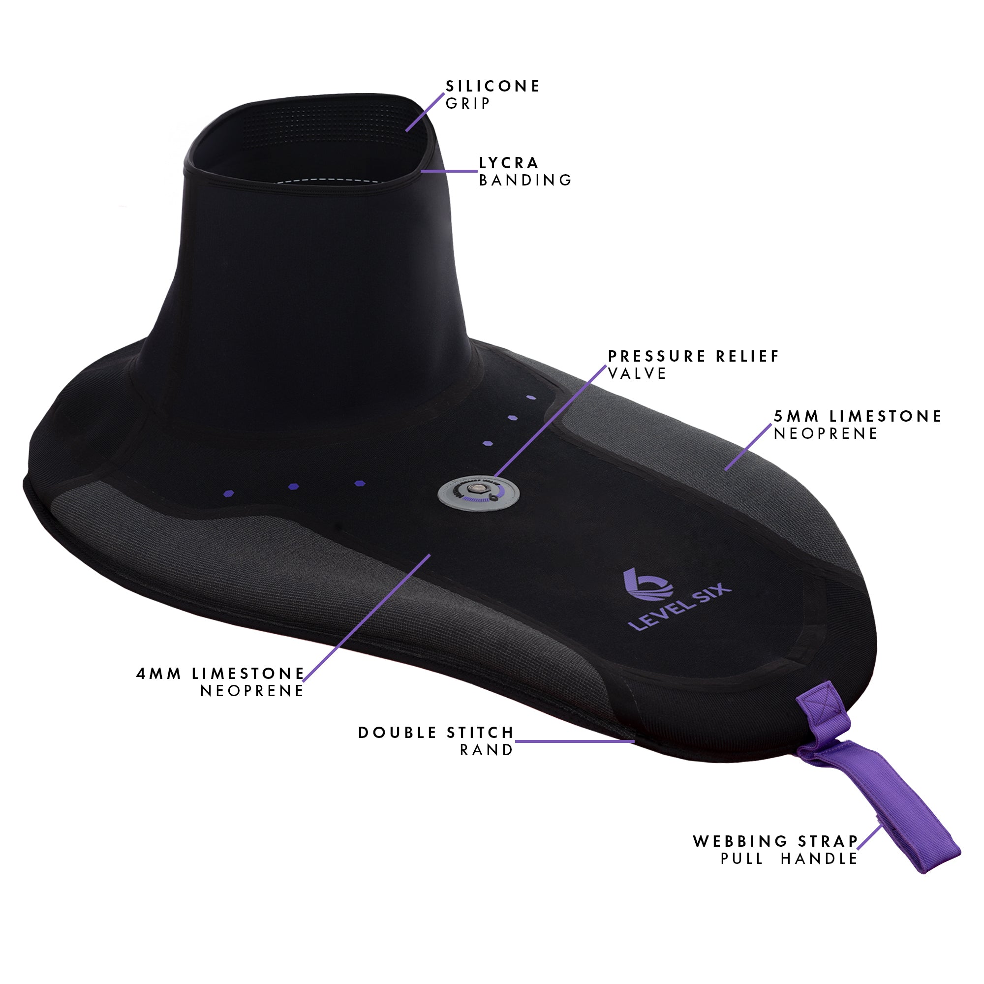 Level 6 Class 6 Spray Skirt with Pressure Release Valve