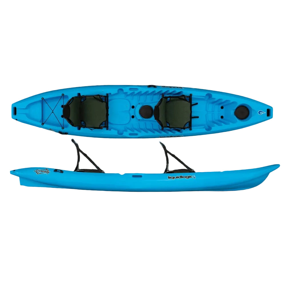 LiquidLogic Stingray 13.5 Tandem Sit on Top Kayak Shark Blue