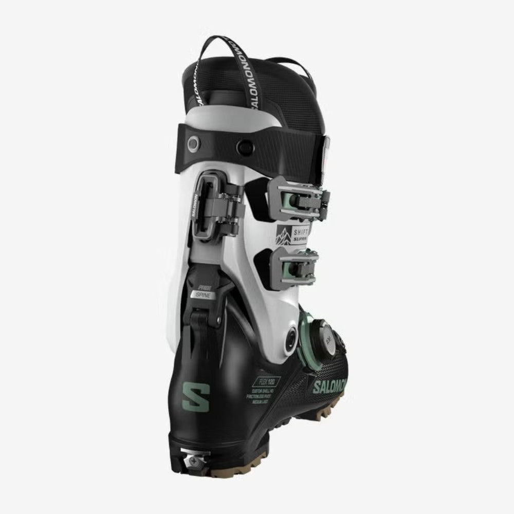 Salomon ski boot on a white background