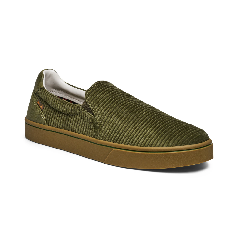 Sanuk Men's Hava-Shoe Slip On Dark Olive Cord