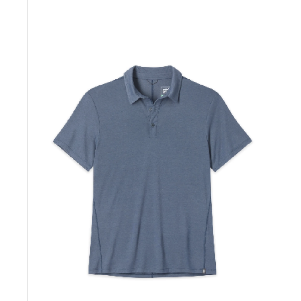 Stio Men's Divide Polo Vintage Indigo Heather