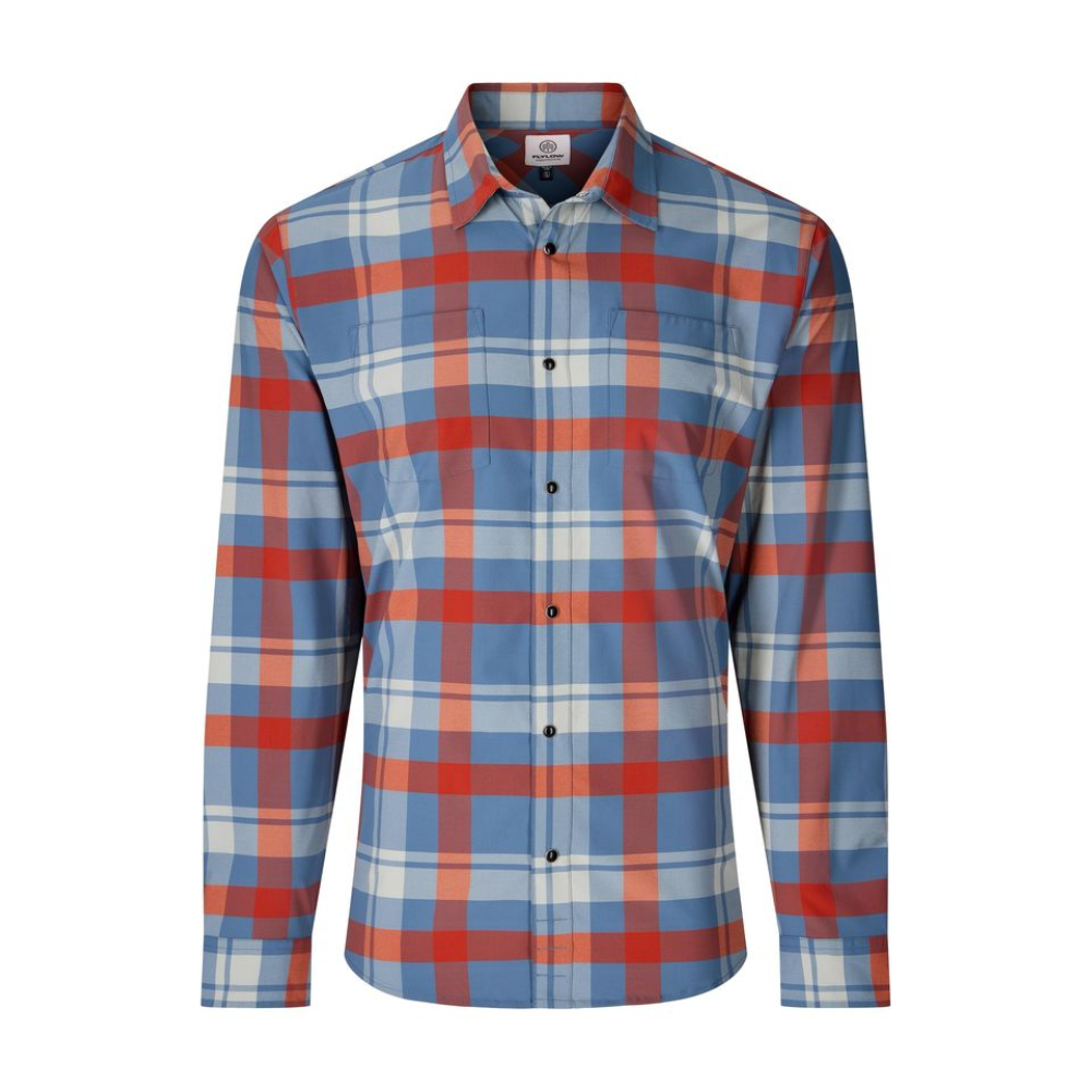 Flylow Men's Royal Shirt Ocean Stone Plaid