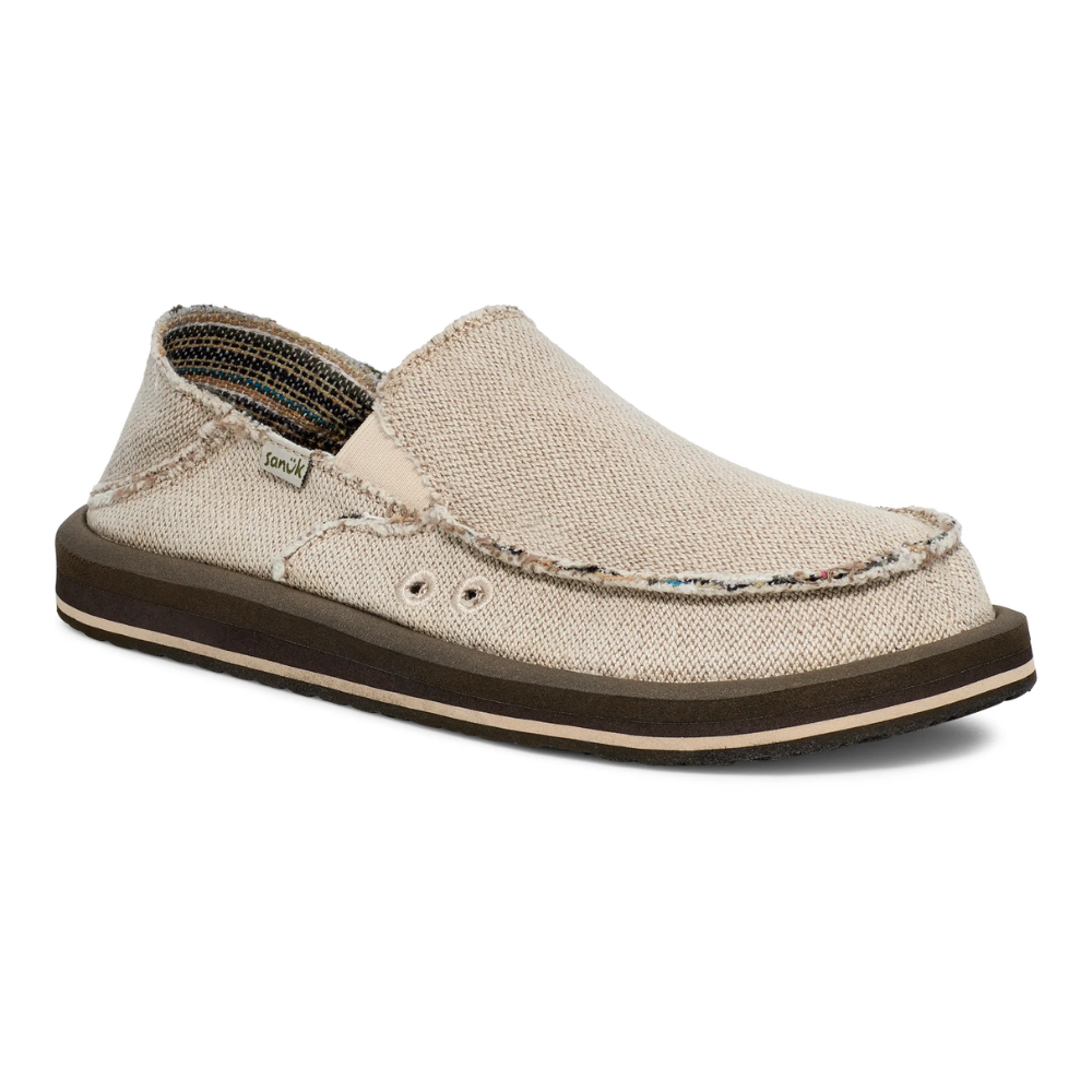 Sanuk Men's Donny Hemp 2 Tone Loafers Natural