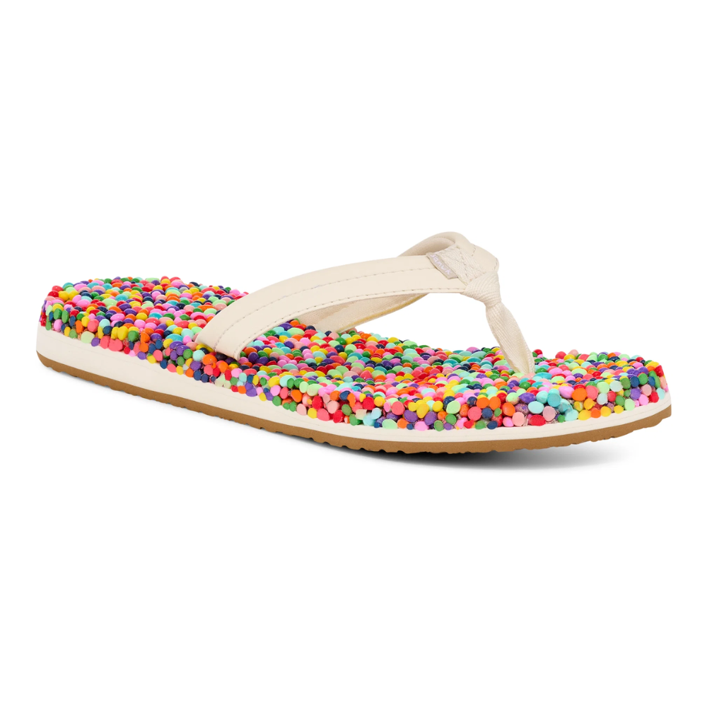Sanuk Women's Bubblecush Sandal Rainbow Confetti