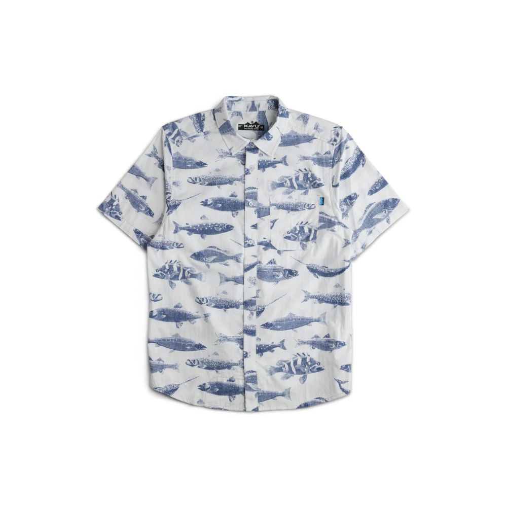 Kavu Men's Topspot Shirt Big Blue Fish