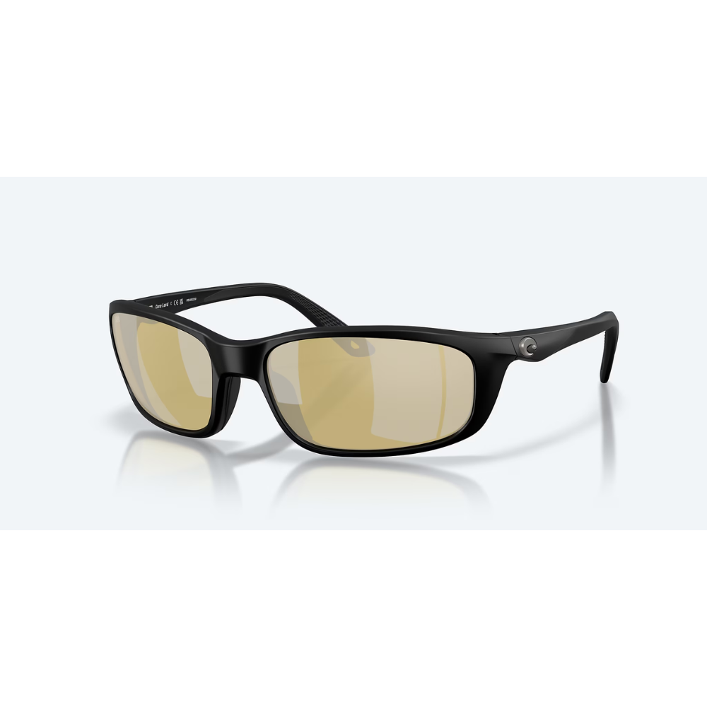 Costa Del Mar Brine II Sunglasses Matte Black Sunrise Silver Mirror 580G