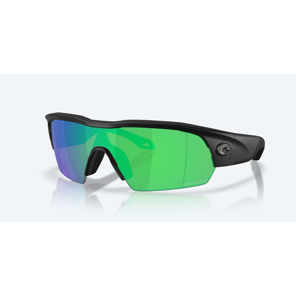Costa Del Mar Pilothouse Pro Sunglasses Matte Black Green Mirror 580P