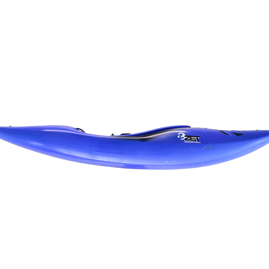 Blue kayak on a white background