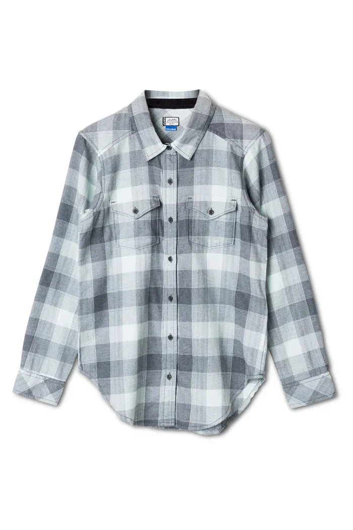 Kavu Women's Billie Jean Flannel Cool Mint Small