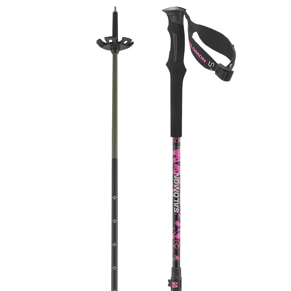 Salomon QST Carbon S3 adjustable Poles Black Sugar Plum