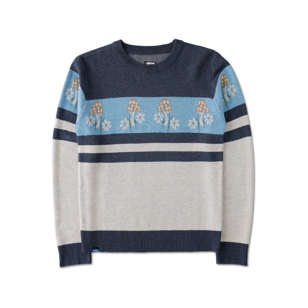 Kavu Hillrose Sweater Mushroom Patch LG