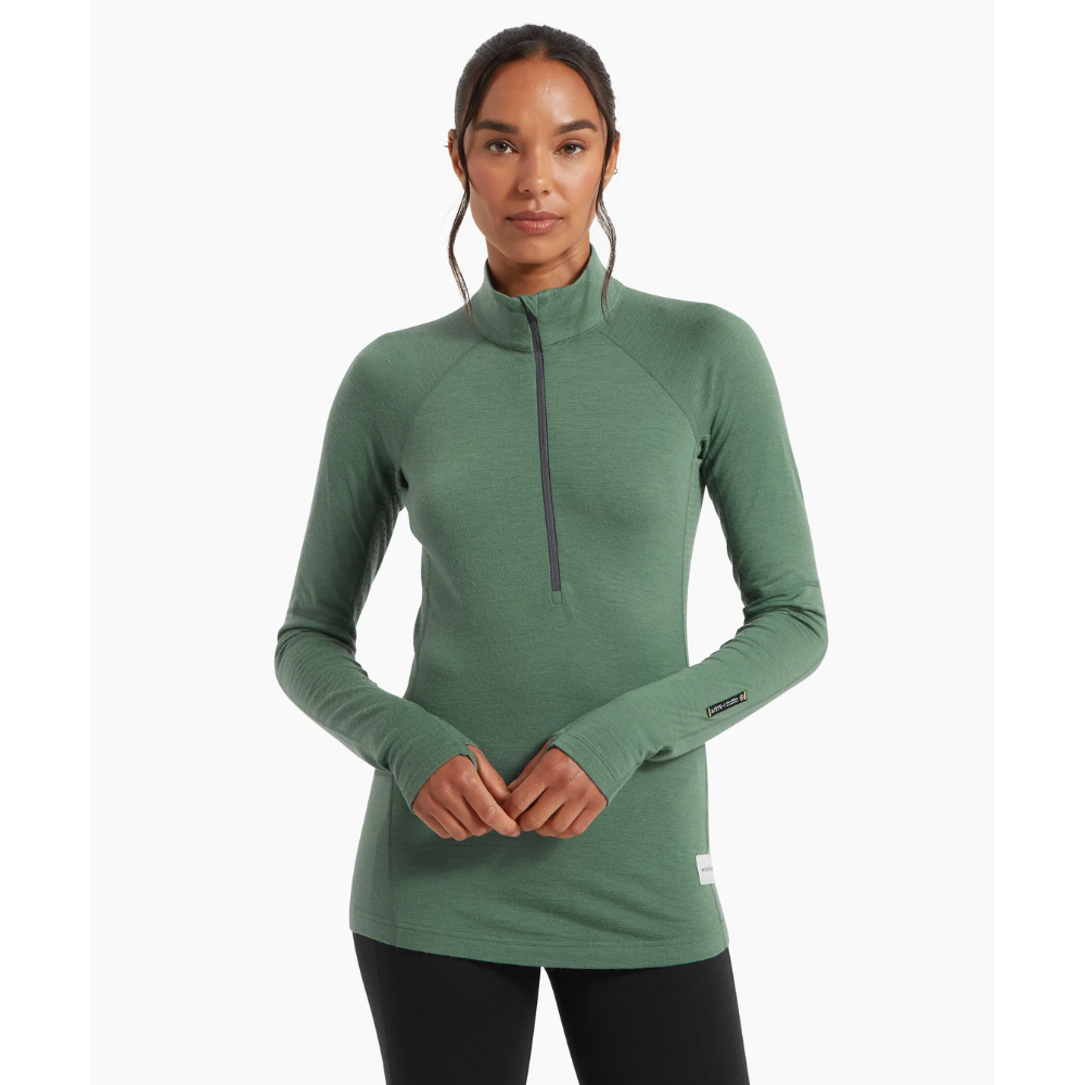 Artilect Women's Flatiron 185 1/4 Zip Closeout Sagebrush L