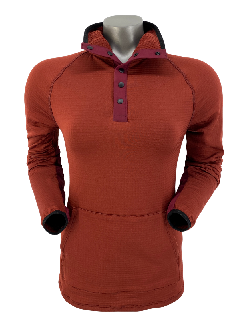 Corbeaux Womens Contour Scout Pullover Brick Small