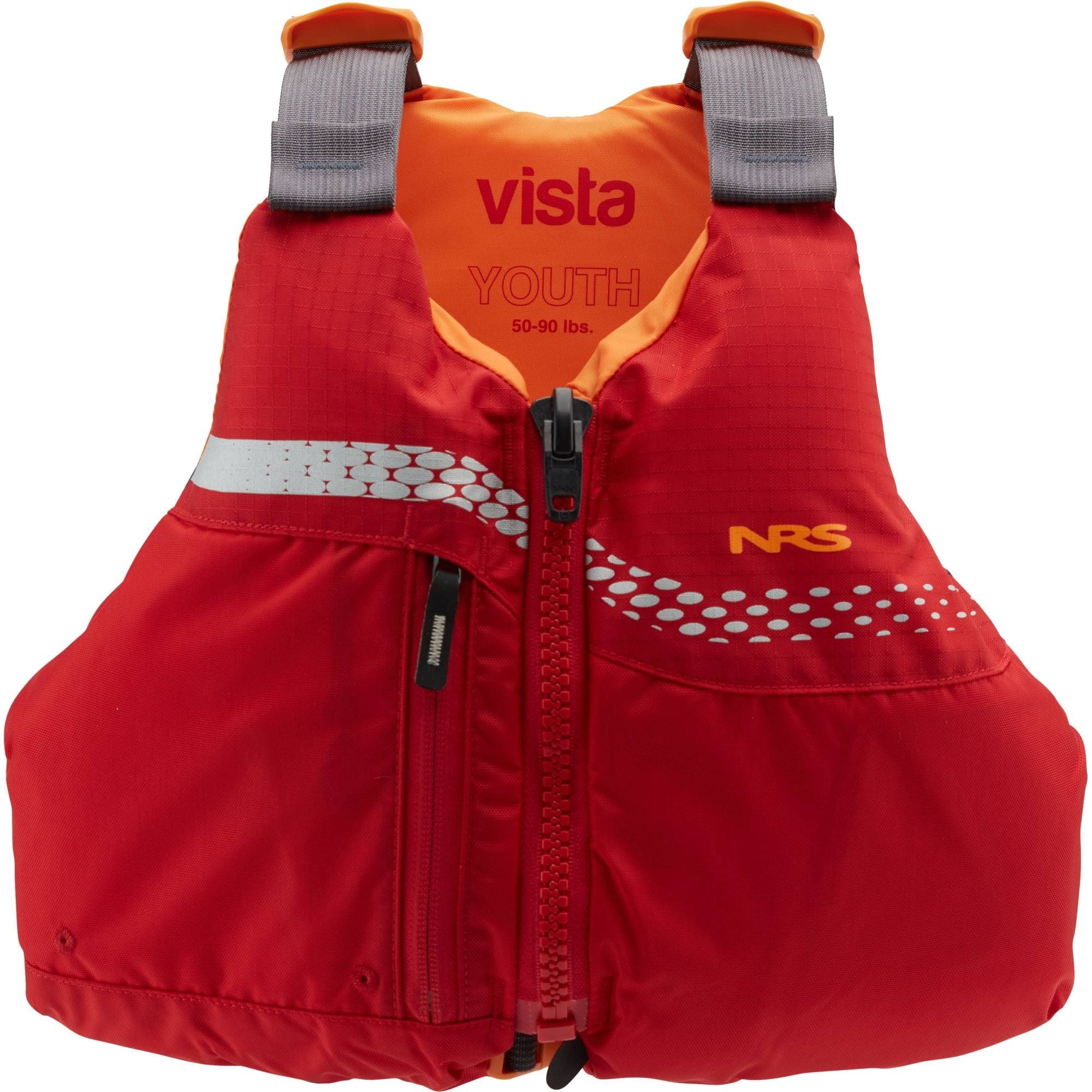 NRS Vista Youth PFD 50-90LBS Youth Red