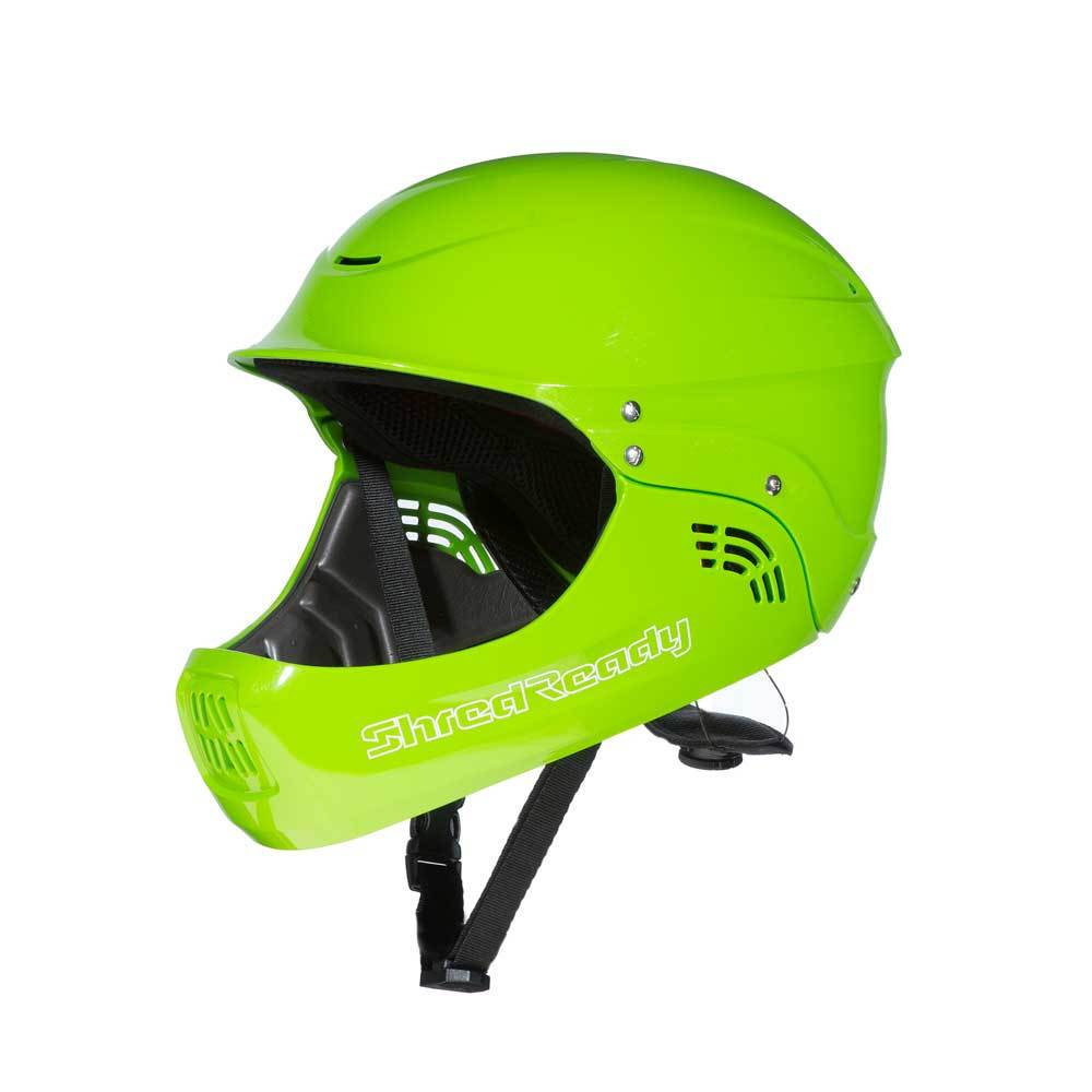 Flash Green Shred Ready Standard Fullface Whitewater Helmet
