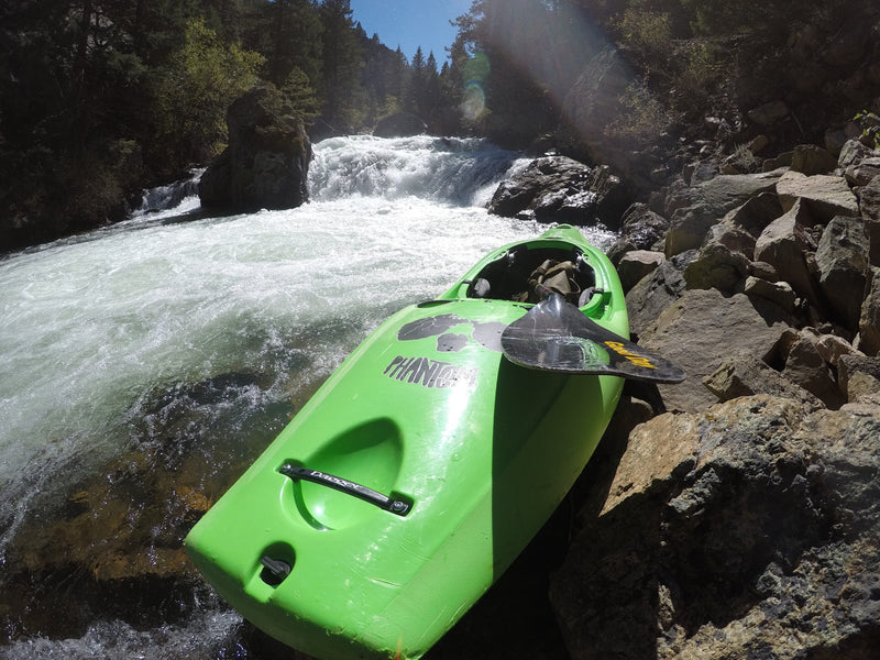 Green Kayak Waterfall