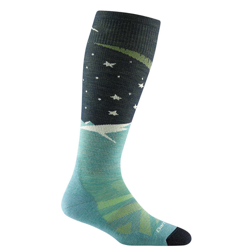 Darn Tough Womens Merino Lightweight OTC Sock w/ Cushion Aurora - Aqua