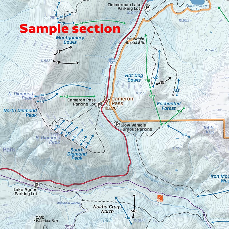 Beacon Ski Maps: Cameron Pass