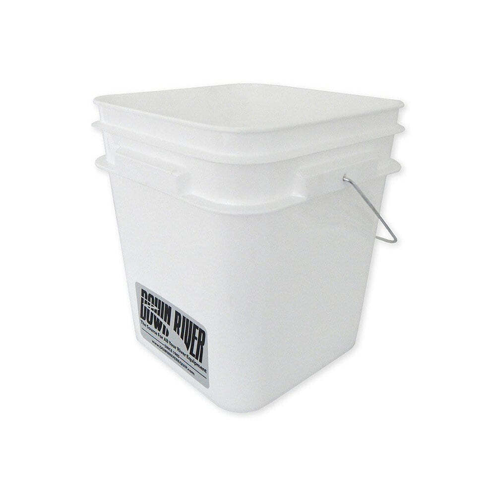 Down River 3.3 Gallon Square Bucket with Metal Handle