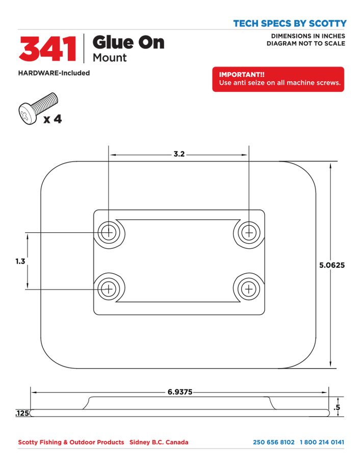 Scotty Glue on Mount Pad