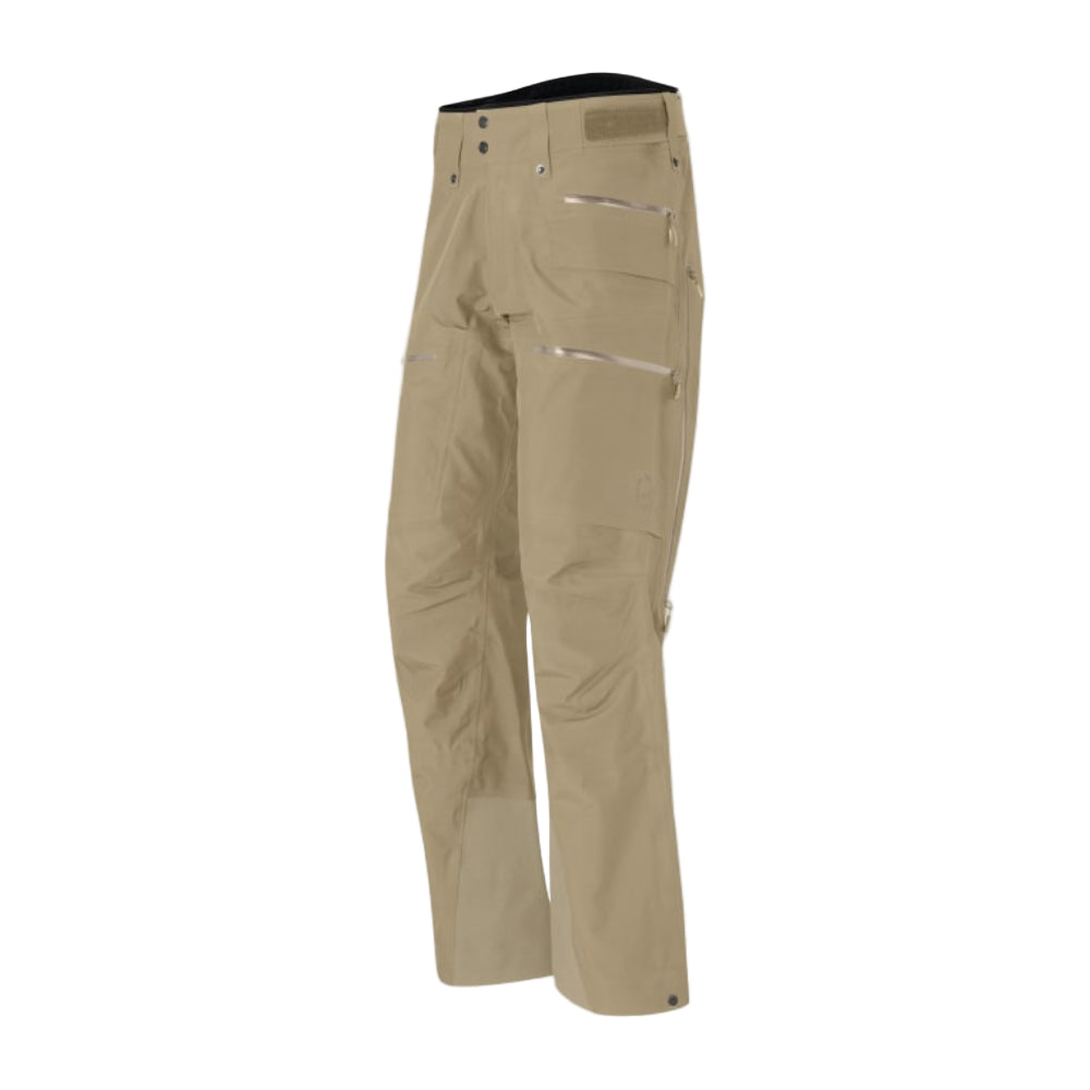 Beige pants on a light gray background