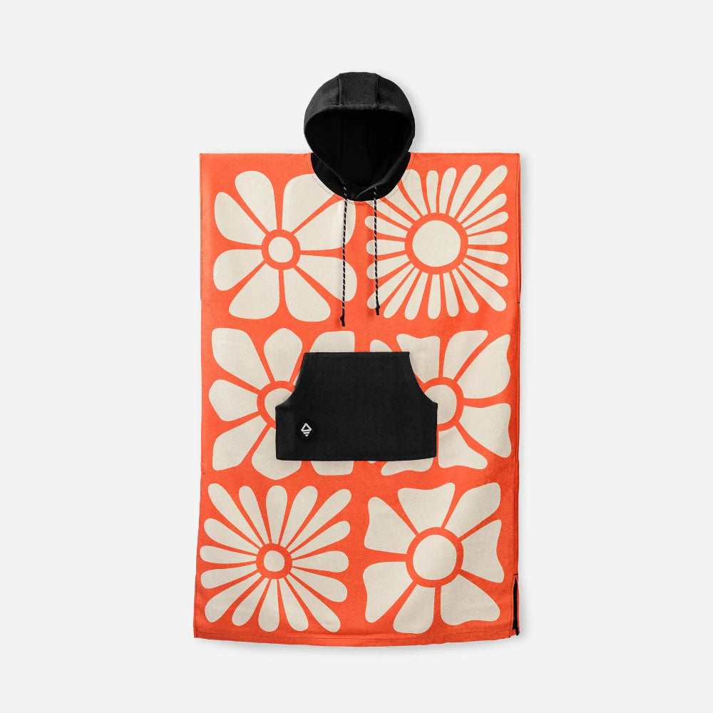 Nomadix Changing Poncho M/L Big Flowers - Expedition Orange