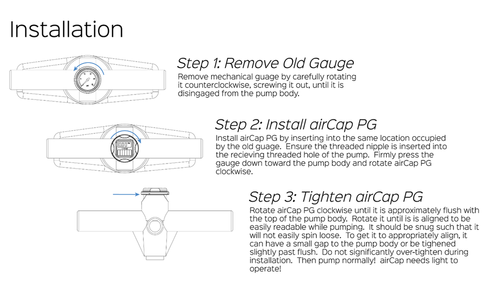 TRIB Outdoor AirCap PG Digital Pressure Guage