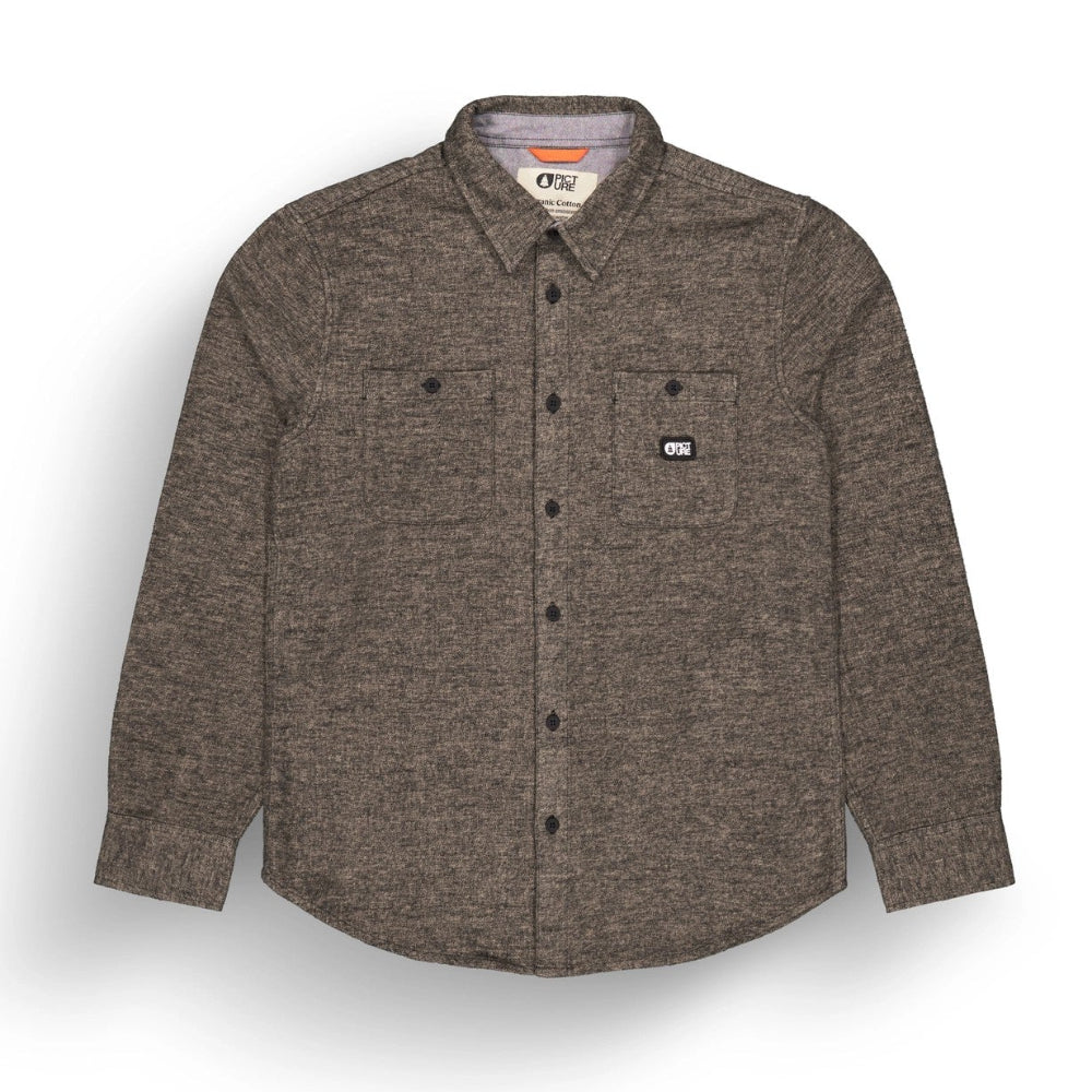 Grey long sleeve shirt on a white background