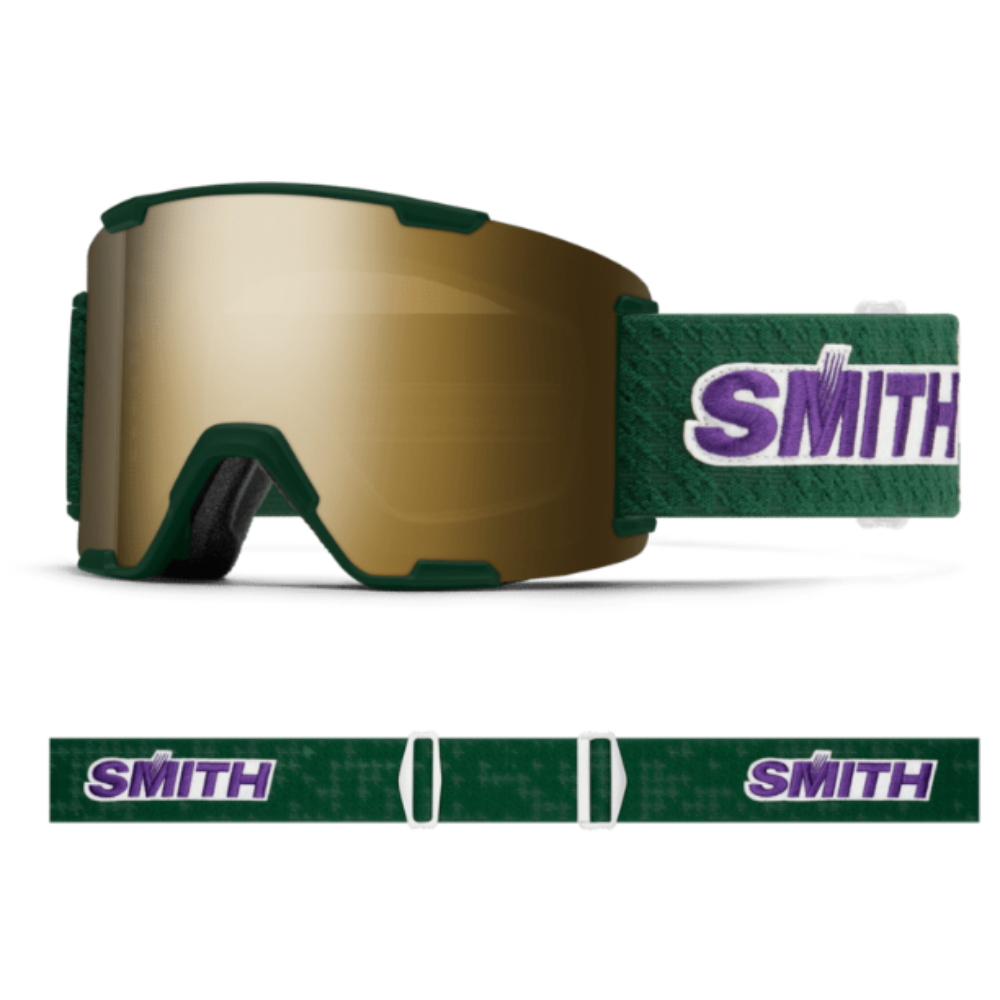 Smith Stash XL Snow Goggles Evergreen Retro - CP Sun Black gold Mirror