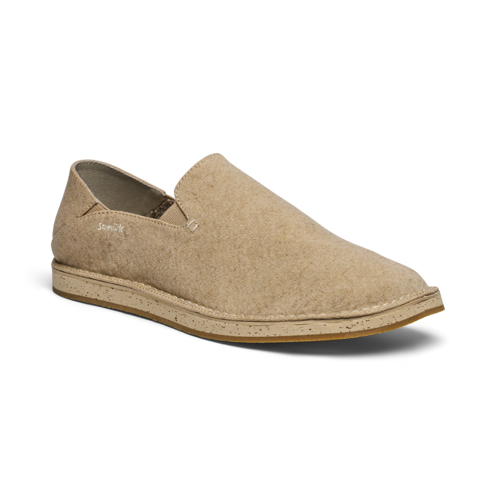 Sanuk Men's Donny Crafted Loafer Brown Rice Canvas
