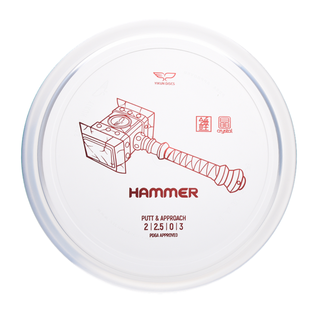 Yikun Hammer Disc Clear Crystal Line 2 2.5 0 3