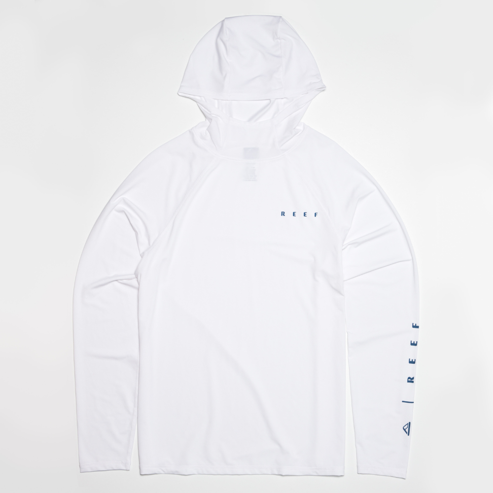 Reef Men's Endure Hooded Performance Shirt Bright White