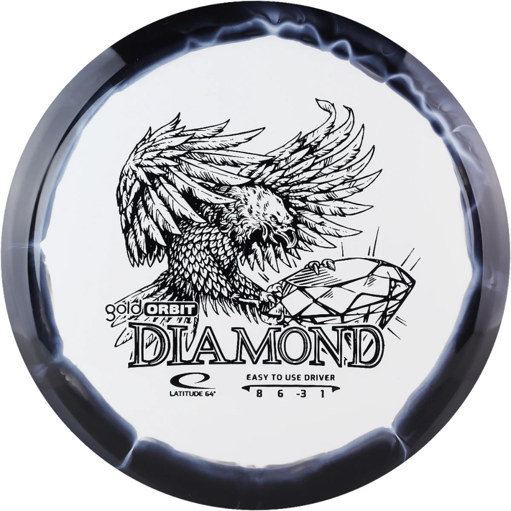 Latitude 64 Diamond Disc White Black Gold Orbit 8 6 -3 1