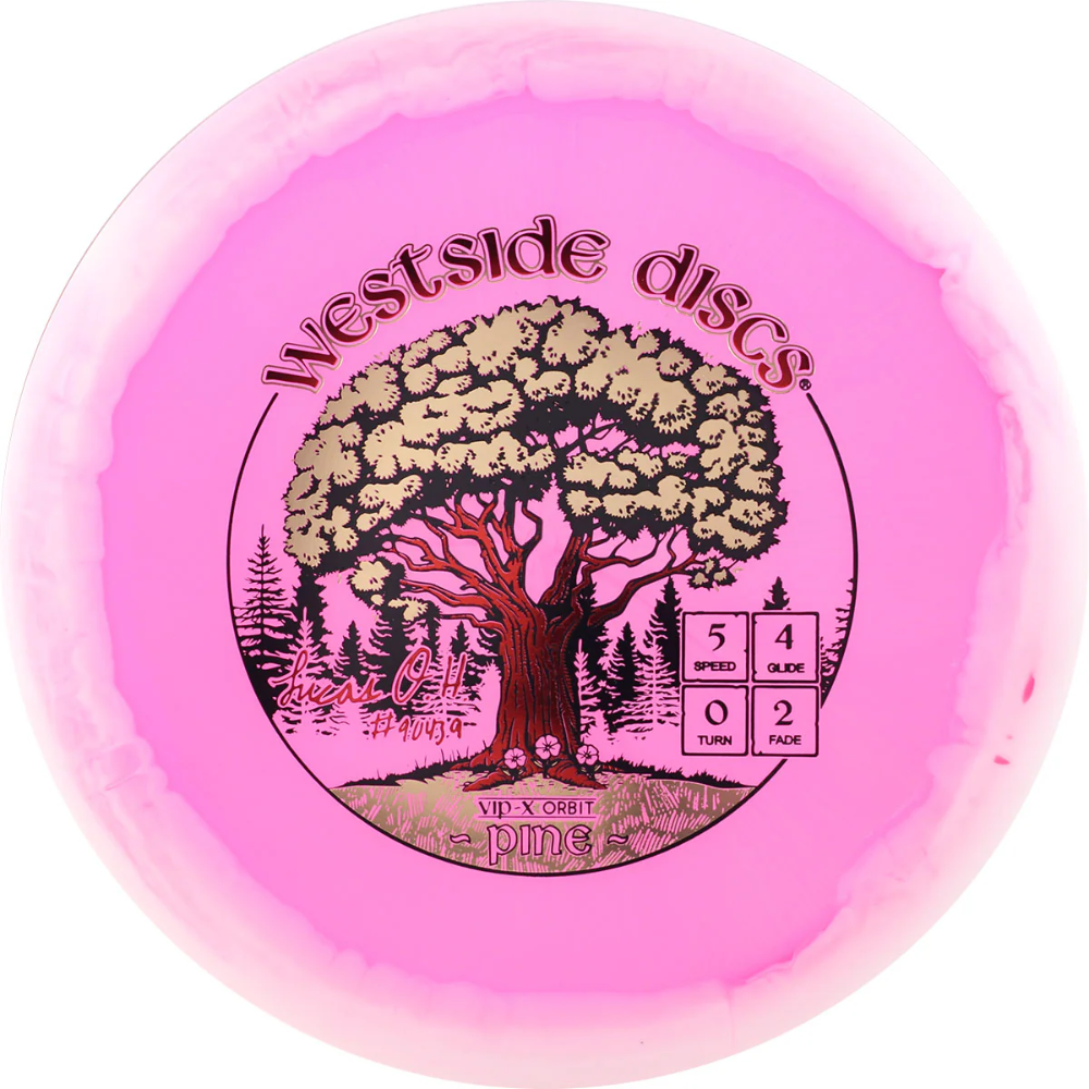 Westside Discs Pine - Lucas Oberholtzer Hess Team Series Pink White VIP-X Orbit 5 4 0 2