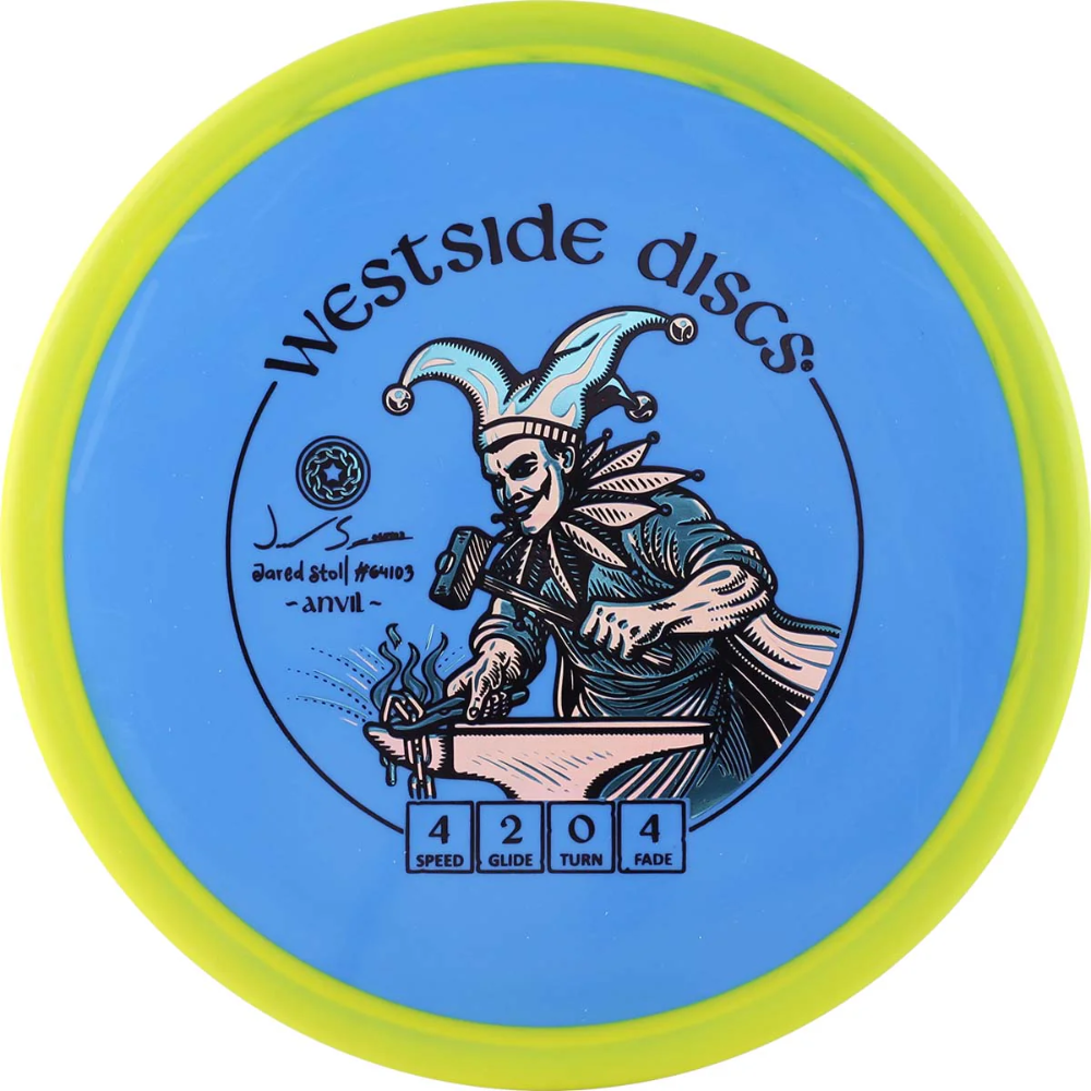 Westside Discs Anvil - Jared Stoll Team Series Blue Yellow BT Hybrid Orbit 4 2 0 4
