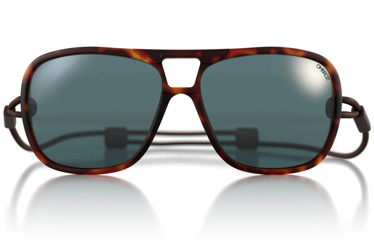 Ombraz Leggero Sunglasses Tortoise Polarized Grey Regular