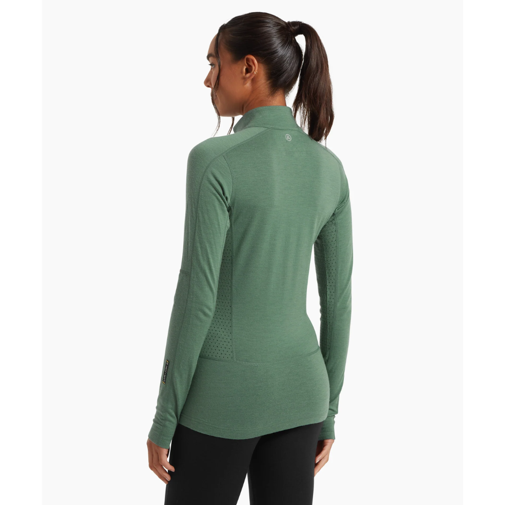 Artilect Women's Flatiron 185 1/4 Zip Closeout Sagebrush M