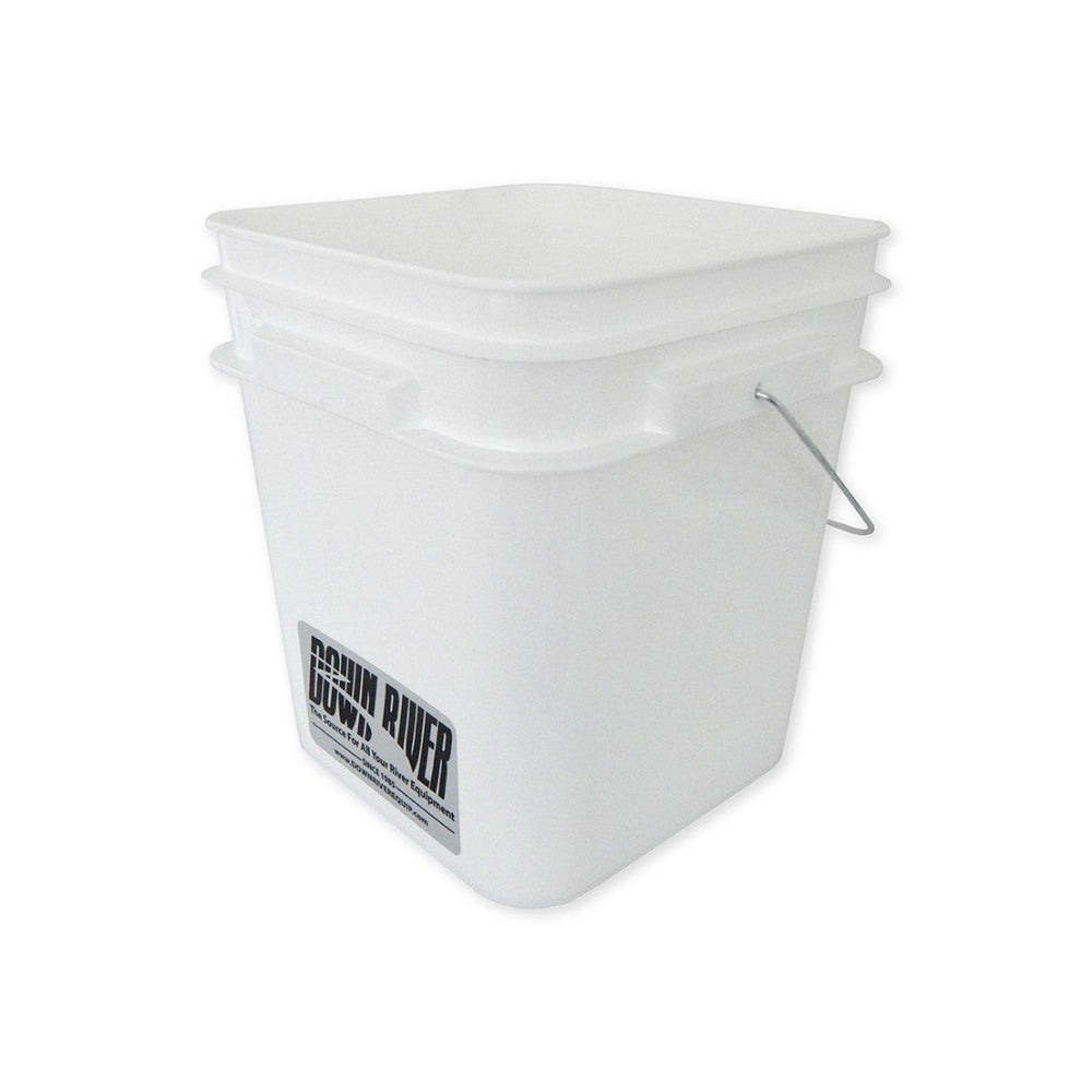 Down River 3.3 Gallon Square Bucket with Metal Handle No Hole