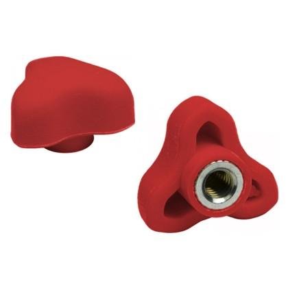 Dagger Bulkhead Knob -Triad M6 Red 2pk