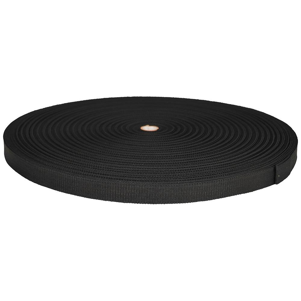 1" Flat Poly Pro Webbing - Black